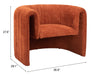 Viana Accent Chair Burnt Orange