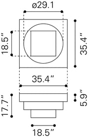 Trani Coffee Table Whitewashed