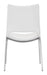 Ace Dining Chair (Set of 2) White & Silver