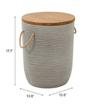 Biban Side Table Natural & Gray