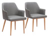Wisom Dining Chair (Set of 2) Gray