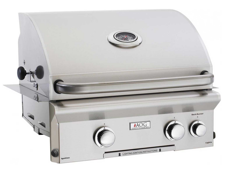 AOG L-Series 24-Inch 2-Burner Built-In Gas Grill With Rotisserie