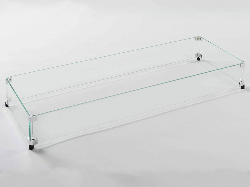 AFD Rectangular Glass Wind Guard, 35 x 14.5 Inches