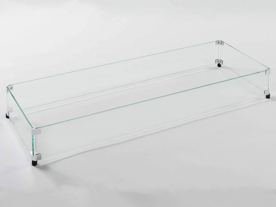 AFD Rectangular Glass Wind Guard, 35 x 14.5 Inches