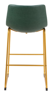Augusta Barstool (Set of 2) Green & Gold