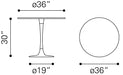 Fullerton Dining Table White & Gold
