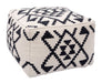 Lizardo Ottoman Beige & Black