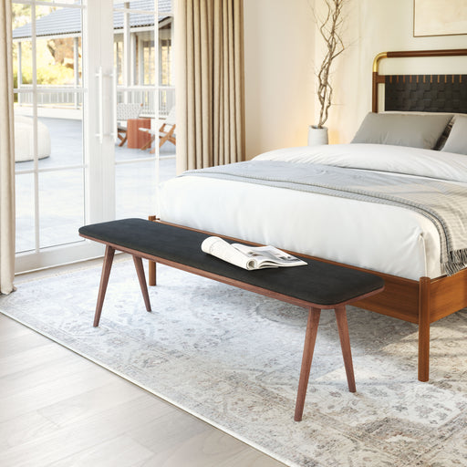 Kazwali Bench Black & Walnut