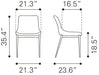 Magnus Dining Chair (Set of 2) Black & Walnut