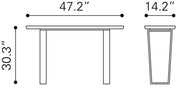 Atlas Console Table White & Silver
