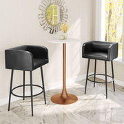 Auray Bar Table White & Gold