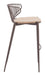 Silues Barstool (Set of 2) Taupe & Brown