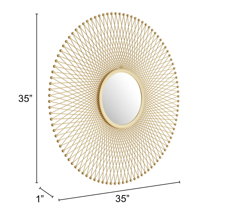 Glow Round Mirror Gold