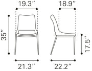 Ace Dining Chair (Set of 2) Brown & Walnut