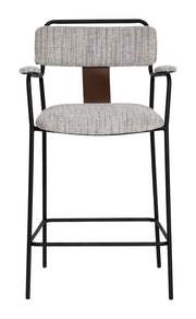 Couva Counter Stool (Set of 2) Gray Tweed