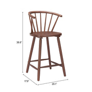 Stenger Counter Stool (Set of 2) Walnut