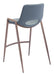 Desi Counter Stool (Set of 2) Azure Gray & Walnut