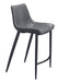 Magnus Counter Stool (Set of 2) Dark Gray & Black