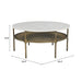 Bild Coffee Table White & Brass