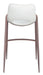 Desi Barstool (Set of 2) White & Walnut