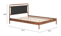 Netz Queen Bed Black & Walnut