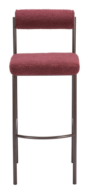 Livorno Barstool (Set of 2) Red & Bronze