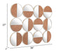 Cycle Round Mirror Gold & Walnut