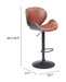 Meyane Barstool Brown