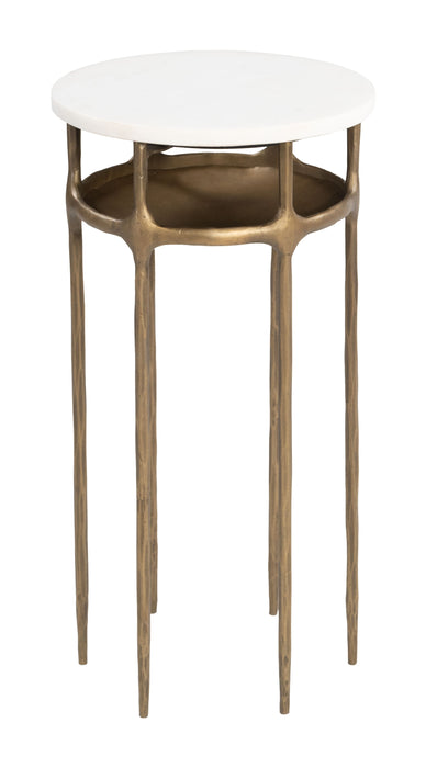 Bild Side Table White & Brass