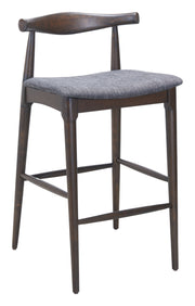 Tuzka Barstool (Set of 2) Gray & Espresso