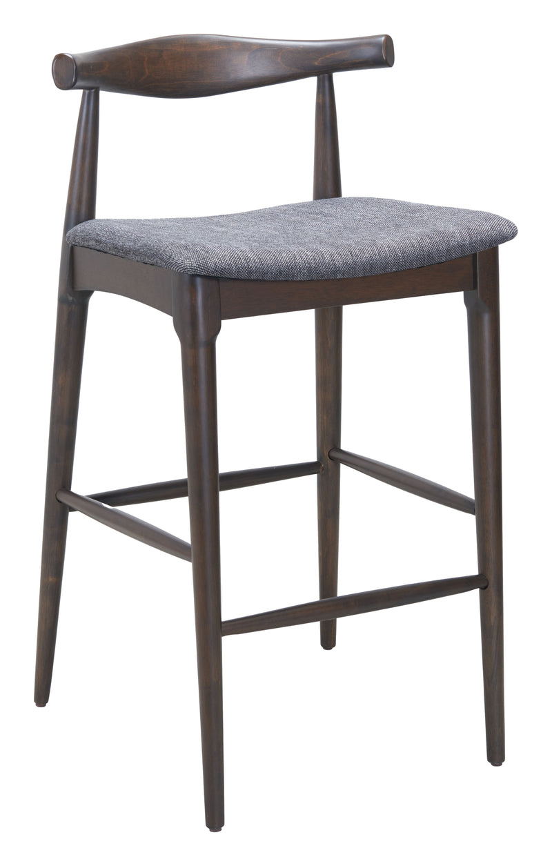 Tuzka Barstool (Set of 2) Gray & Espresso