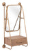 Peralta Mirror Shelf Brass & Brown