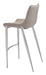 Magnus Barstool (Set of 2) Brown & Silver