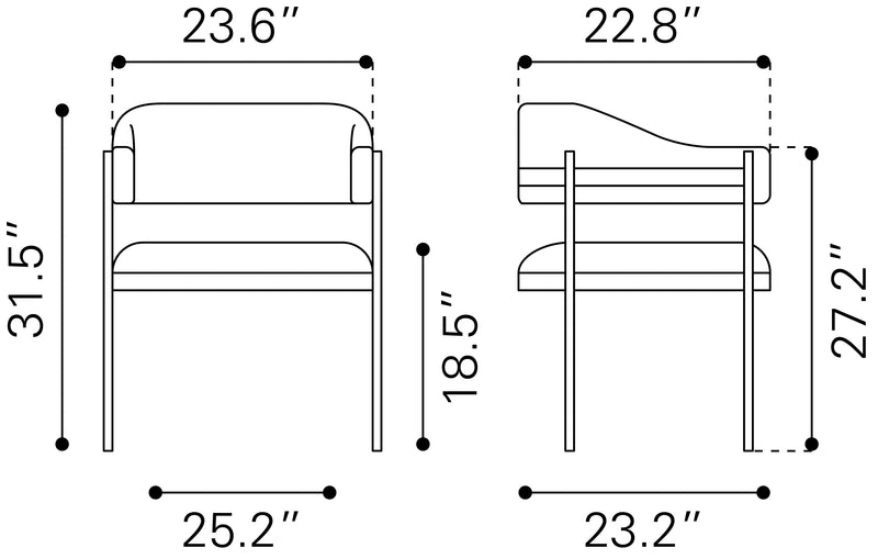 Zadar Dining Chair Misty Gray