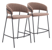 Josephine Counter Stool (Set of 2) Brown