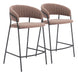 Josephine Counter Stool (Set of 2) Brown