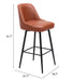 Keppel Swivel Barstool Brown