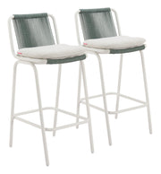 Luft Barstool (Set of 2) White & Green