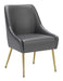 Maxine Dining Chair Gray & Gold