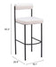 Livorno Barstool (Set of 2) Ivory