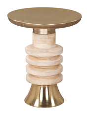 Ringar Side Table Gold & Natural