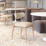 Equinox Armless Dining Chair (Set of 2) Oyster Gray & Natural