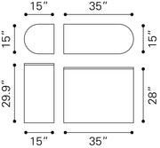 Ormara Console Table Set (2-Piece) White & Black