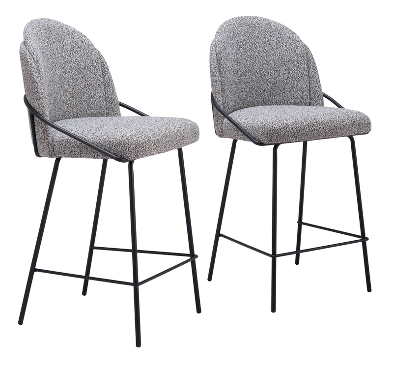 Jambi Counter Stool (Set of 2) Black & White