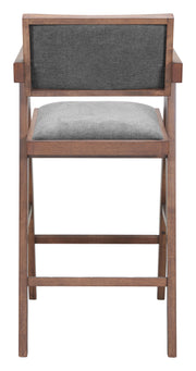 Delhi Barstool (Set of 2) Gray & Walnut