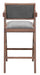 Delhi Barstool (Set of 2) Gray & Walnut