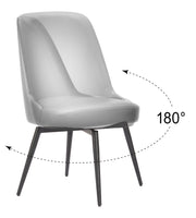 Keppel Swivel Dining Chair (Set of 2) Black