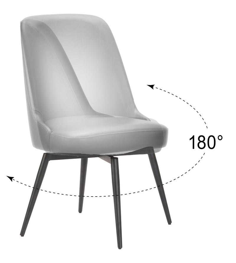 Keppel Swivel Dining Chair (Set of 2) Black