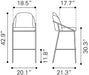 Jambi Barstool (Set of 2) Black & White
