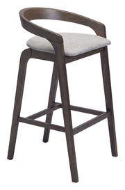Troy Barstool (Set of 2) Dove Gray & Espresso